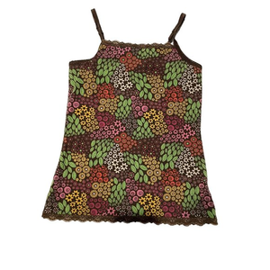 ARIZON WOMANS BROWN FLORAL SLEEVELESS TOP SIZE MEDIUM‎ | K1